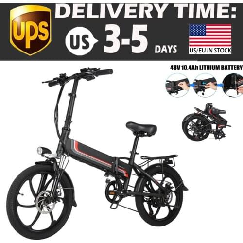 Bike 350W Tire Electric Bicycle Beach Cruiser Bike Booster Bike 20inch Lithium Battery Folding Mens Womens ebike