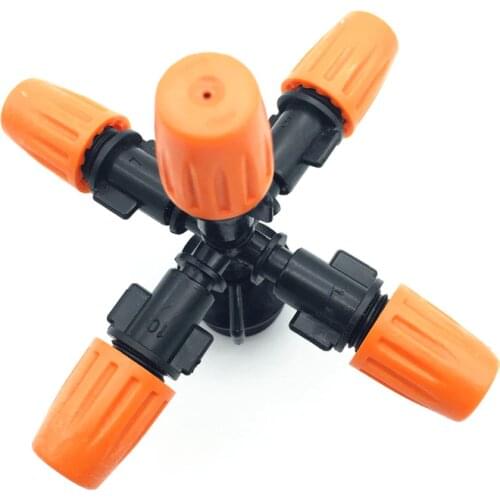 10 Pcs 5-head Micro Irrigation System Fog Mist Cooling Nozzle Garden Greenhouse Adjustable Closable With 1/2 ' Connector