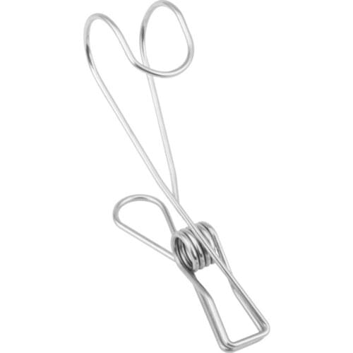 12pcs Stainless Steel Note Pad Hook Clamp Student Stationery Supplies Hanger Balcony Quilt Windproof Hanging Clip Towel Holder