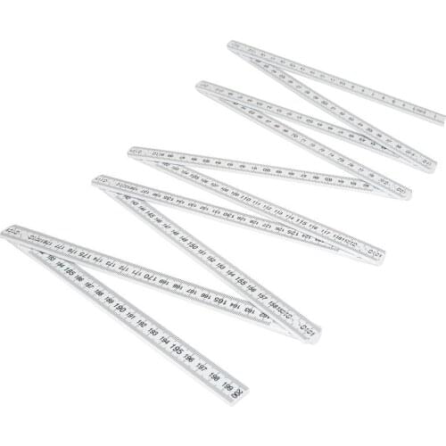 2 meters Slide Ten-Parts Fold Up Rulers Folding Versatile Inside Reading Carpenters Ruler Education Meter Lightweight