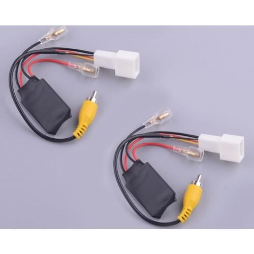 2Pcs/Set Car Reverse Camera Retention Wiring Harness Cable Plug Adapter Connector 4 Pin Fit For Toyota