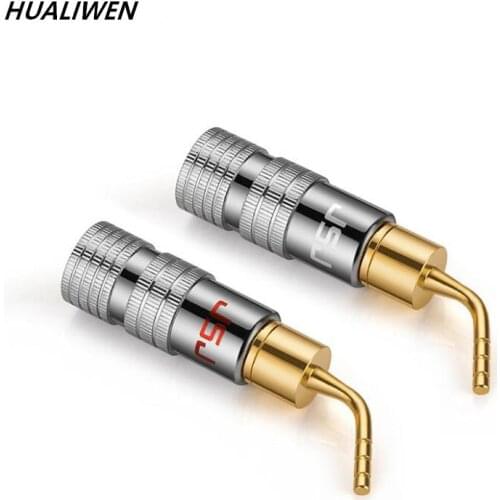 2Pcs Nakamichi Gold-Plated Banana Plugs 4mm Banana Plug For Video Speaker Adapter Audio Wire Cable Connectors