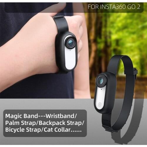 For Insta360 GO 2 Accessory Camera Strap Silicone Protective Cover Wristband Palm Backpack Stripe Bicycle Strap Sunnylife Parts