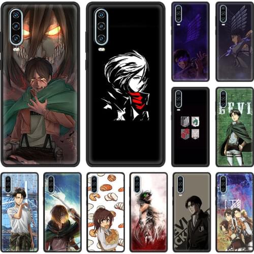 Attack on titan Luxury Phone Case for Huawei P Smart Z 2019 P40 P30 Lite P20 P10 Pro E 2020 2021 5G Black Shell Cover