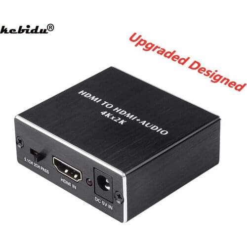Upgraded HDMI-compatible Audio extractor to HDMI-compatible with Optical TOSLINK SPDIF +3.5mm Stereo Audio Audio Splitter