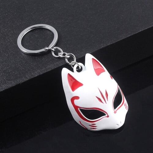 Cartoon Natsumes Book of Friends Fox Mask KeyChain Kitagawa Cat Teacher High Quality Alloy Keyring Men Women Souvenir Gift