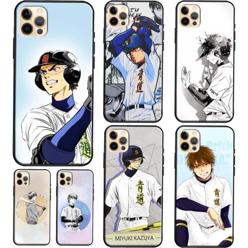Miyuki Kazuya Diamond no Ace Soft TPU Case For iPhone 11 12 Pro Max mini Case For iPhone XR X XS Max SE 2 7 8 Plus