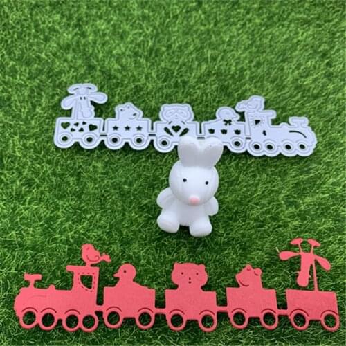 Zoo Train Giraffe Frog Little Duck Panda Hand Embossed DIY Decorative Album Scrapbook Metal Cutting Mould