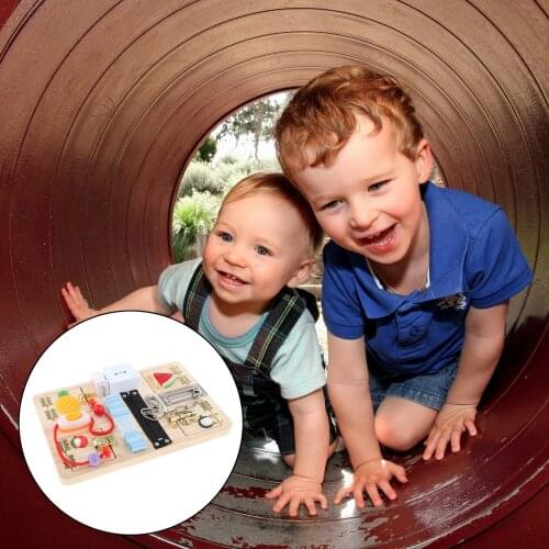 Wooden Busy Board Intelligence Development Toys Educational Cognition Toys Games 4-6 Ages Kids Gifts