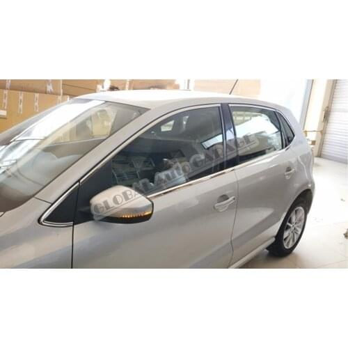 For Volkswagen Polo 2009-2021 Full Chrome Window Moulding Window Frame Framework Auto Accessory Diffüser Spilitter Car-styling