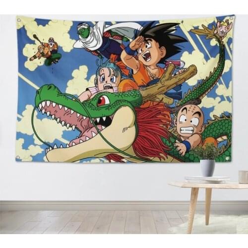 Dragonball Evolution Anime Movie Poster Banners Childrens Room Wall Decor Hanging Art Waterproof Cloth Polyester Fabric Flags