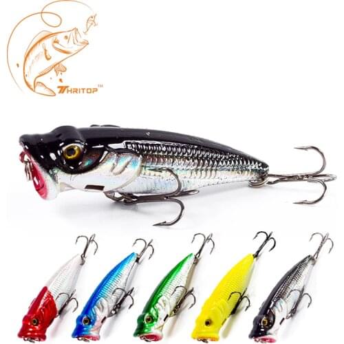 Thritop TP016 Artificial Hard Bait 6.5cm 7.5g,5 Various Colors for Option Professional Fishing Lure Popper Bait Fishing Tools