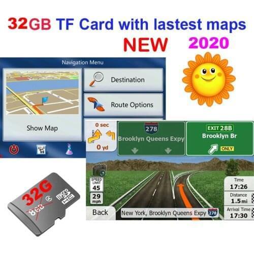GPS map micro SD cards 32GB for windows ce 6.0 Android New latest Map free update for Gps Navigation Europe/Russia/spain etc