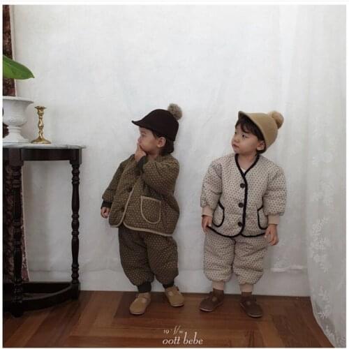 Baby Clothing Set Winter Newborn Baby Boys Clothes Kids Jacket Coat + Pants 2pcs Thick Cotton Warm Infant Baby Outfits For Boy