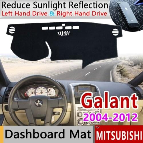 Car Dashboard Cover Dash Board Mat Carpet Pad for Mitsubishi Galant 380 MK9 2004~2012 Sunshade Cape Cushion Accessories 2007 Rug