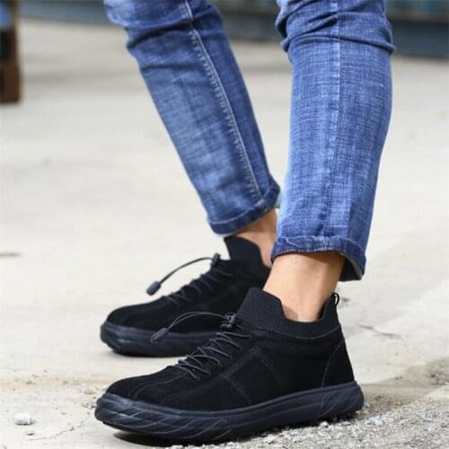 Genuine Leather Work Safety Shoes Men Steel Toe Cap Indestructible Working Boots Anti-smashing Men Construction Safety Boots