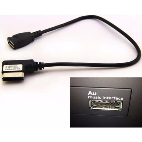 BBQ@FUKA Music Interface AMI MMI AUX USB Cable Cord Car Accessories Fit for Audi A4 A5 A6 A7 A8 Q5 Q7 R8 TT