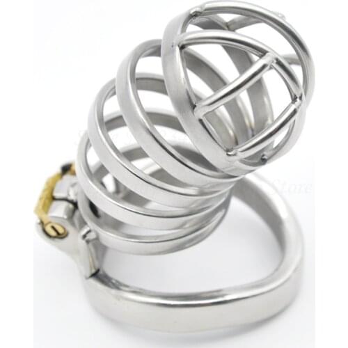 New Stainless Steel Stealth Lock Male Chastity Device,Penis Rings Cock Cage,BDSM Belt,Adult Game Erotic Product Sex Toys For Man