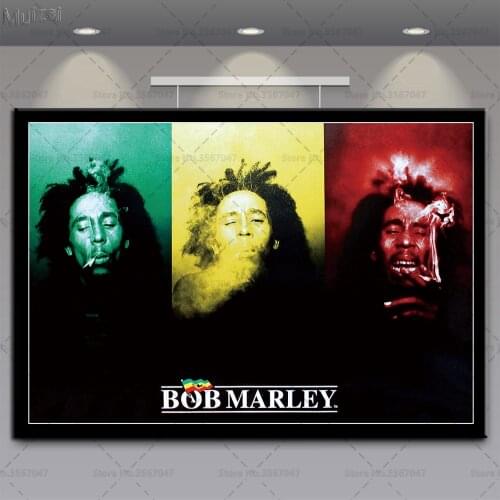 Posters and Prints Bob Marley Hot Singer Star Wall Art Poster Canvas Painting Pictures for Home Decoration