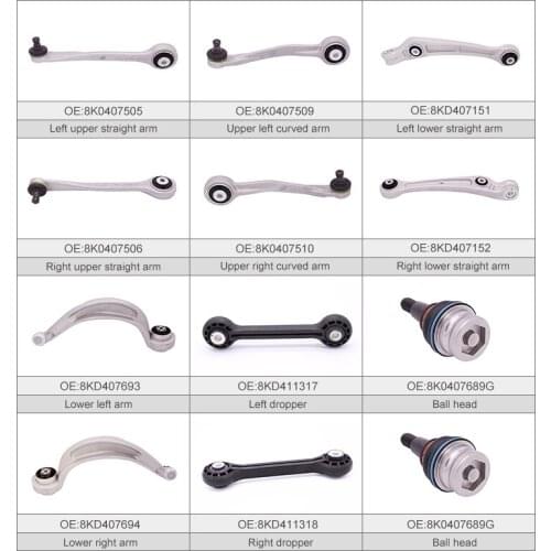 Suspension system 12 Packing Full Sets Stabilizer link Ball Joint b8 Control Arm kit apply to vw Audi A4 B8 Q5 C7