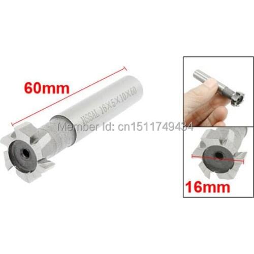 Straight Shank 5/8" x 1/5" HSS 8 Flutes T Slot Milling Cutter 2pcs