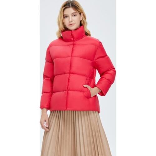 Women Puffer Jacket 2021 Winter New High Quality 90% White Duck Down Coat Casual Loose Female Bread Jackets Warm Hooded Outwear