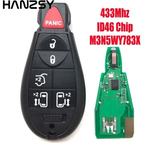 5+1/6 Buttons Remote Key For Chrysler 300c Town Country For Jeep Commander M3N5WY783X ID48 Chip 433Mhz Smart key
