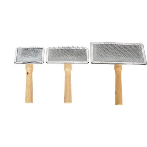 Dogs Hair Remover Brush Pet Cat Grooming Needle Brush Wood Puppy Big Dog Combs Pet Flea Comb Dog Shedding Comb Cat Supplies