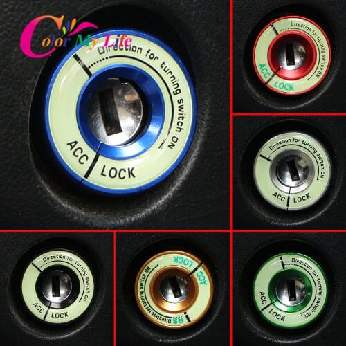 Color My Life Luminous Car Ignition Key Ring Cover Trim Case for Volkswagen VW Golf 7 MK7 7.5 MK7.5 2013-2019 Interior Stickers