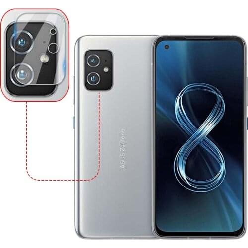 2PCS For ASUS Zenfone 8 / 8Z ZS590KS Ultra Slim Rear Back Camera Lens Protector Cover Soft Tempered Glass Protection Film
