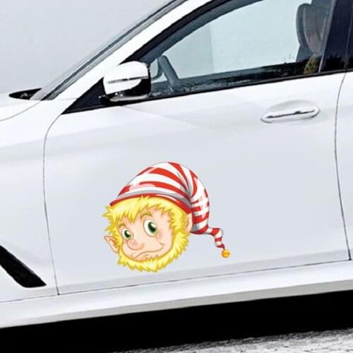 Universal D-1009 Window Decal Santa Claus Theme Self-adhesive Decor Christmas Car Sticker for Vehicle Accessories