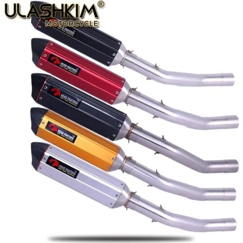 Exhaust Escape Full System Slip on For KAWASAKI ZX10R ZX-10R with DB-KILLER Motorcycle Muffler 2008 to 2014