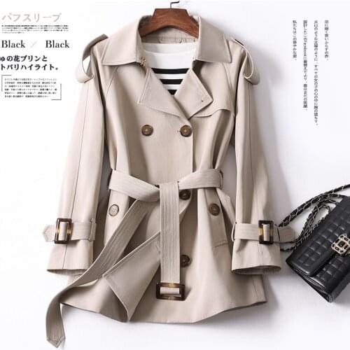 Windbreaker Womens Short 2021 Spring Dress New Style Street Blowing Temperament Popular Age Reduction Waist Show Thin Versatile