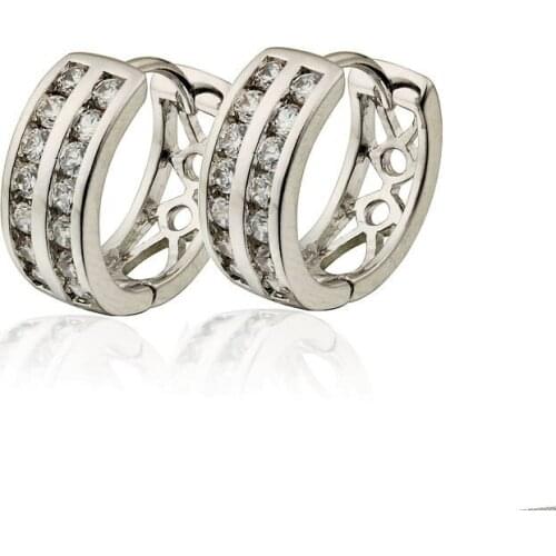 Small Hoop Earrings for Women Bijoux Femme Crystal Earings Brinco Ouro Kolczyki Oorbellen Ohrringe Kupe Fashion Jewelry E1420