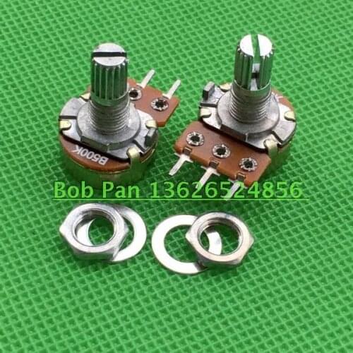 6pcs Fxvolume foot switch potentiometer B500K 16mm PCBrotating potentiometer adjustable resistance