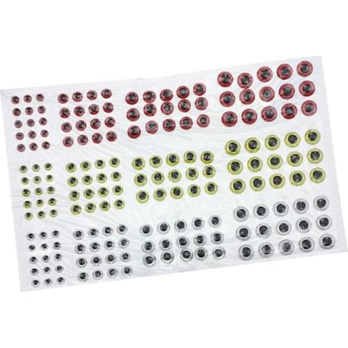 183pcs Waterproof Fishing Lure Eyes 3D Holographic Eyes Fly Tying Jigs Crafts DIY Fly Fishing Accessories 5mm/4mm/3mm/2mm