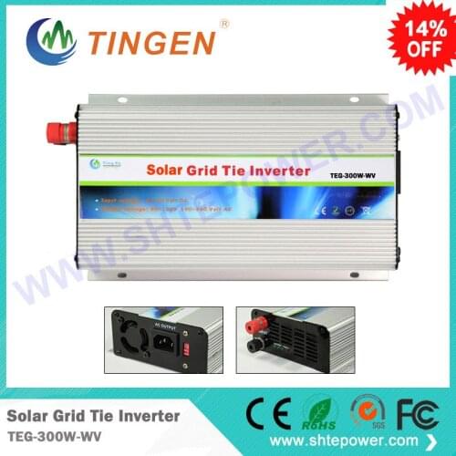300w grid tie power inverter for 22v-60v solar panel for 110v 220v 230v 240v country, micro inverter solar