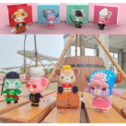 662pcs Cartoon Diamond Building Blocks Disney Duffy Geratoni Cos Zoro Chopper Sanji Mini Micro Bricks Toys For Christmas Gift