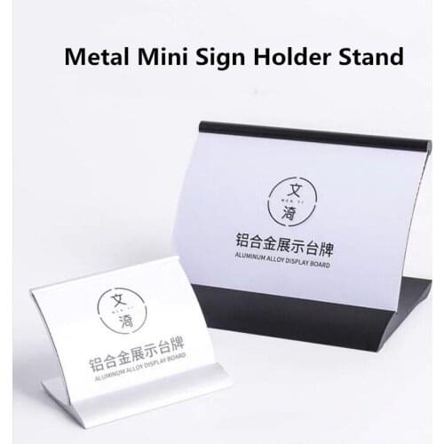 70*52mm Slant Back Metal Sign Card Paper Holder Table Single Sheet Portrait Menu Ad Frames For Home, Office, Store, Restaurant