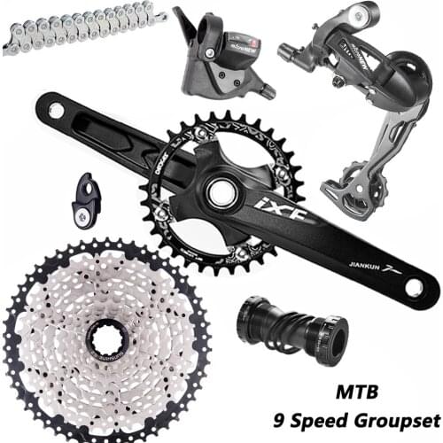 ZTTO MTB 9 speed Groupset 1*9 Speed shifter Rear Derailleur 9S 11-36T 40T 42T 46T 50T HG Cassette for k7 BSA BB 170mm crank set