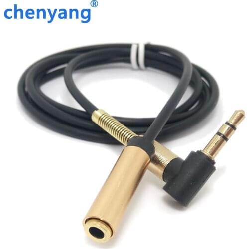 Aux Audio Extension Cable 3.5mm Male to Female 90 Degree Right Angle Audio Cable for Car / MP4 MP3 / Headphone Aux Cord