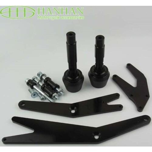 Free shipping ! MOTORCYCLE CNC New Engine Cover Frame Sliders Crash Protector For KAWASAKI NINJA250 NINJA300 2013-2015 -BLACK