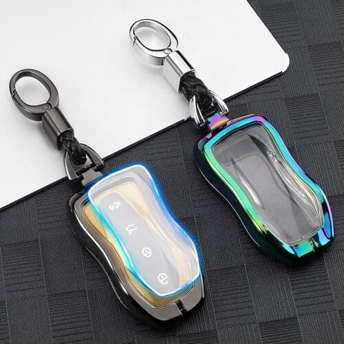 Zinc Alloy TPU Key Case Cover Remote Key Case Shell Car Styling For Geely Atlas Borui Boyue NL3 EX7 SUV Coolray Accessories