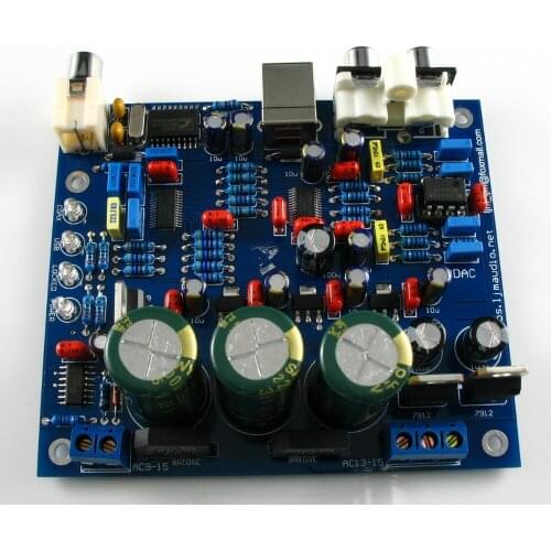 CS8416 CS4398 DAC Decode board with USB Coaxial 24/192K decoder AC15V 32K-192K/24BIT Finished board