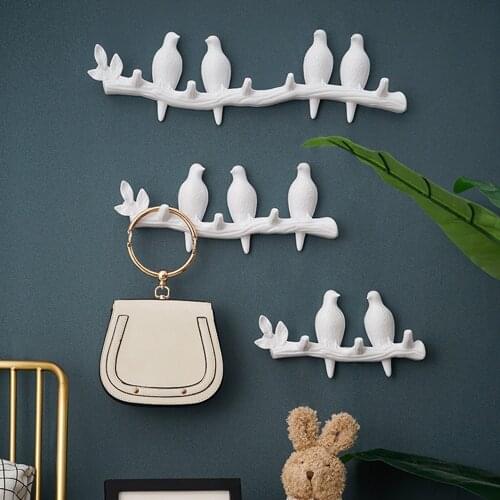 Home Decoraties Wall Hanger Hooks Bird Shape Hooks Storage Rack Holders Clothes Bag Scarf Hangers Hooks