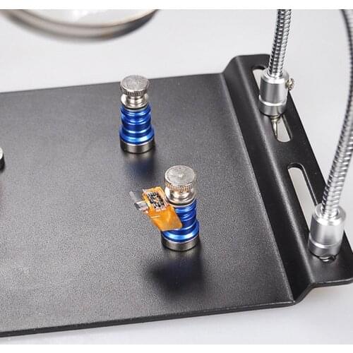 Magnetic Circuit Board Holder Helping Hands Soldering Third Hand with Magnifier B85C