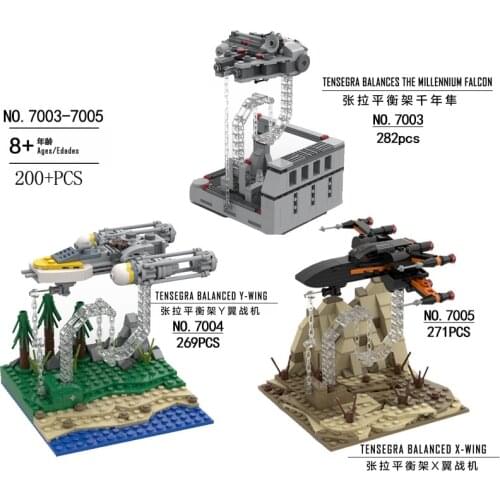 Building Blocks wars Balancing Stand Millennium Falcons Childrens Educational Small Particles Assembled Toys