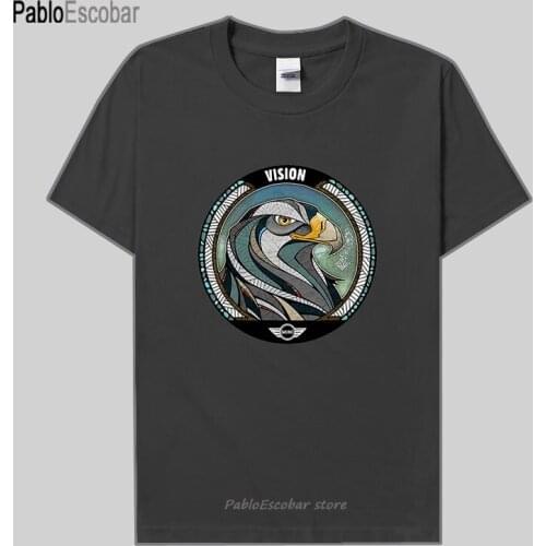 Eagle falcon Animal Illustration print mens t-shirt Cotton Short Sleeve T-Shirt Clothes male Tees Fashion Streetwear