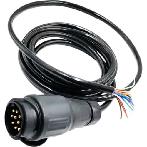 12V European Standard Round Hole Plug Cable 13Pins to 7Pins Plug Adapter Electrical Converter Wire Harness Car Truck Trailer Con