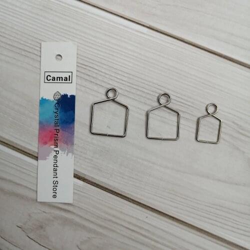 Camal 100pcs 10/14/16mm Chrome Metal Buckle Hook Connector For Hanging Crystal Tube Ball Pendant Chandelier Lamp Lighting DIY
